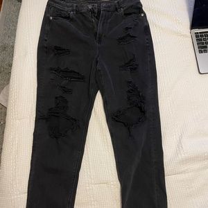 Ripped High Waisted Baggy Jeans